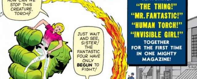 Extrait de la couverture du premier numéro des Quatre fantastiques